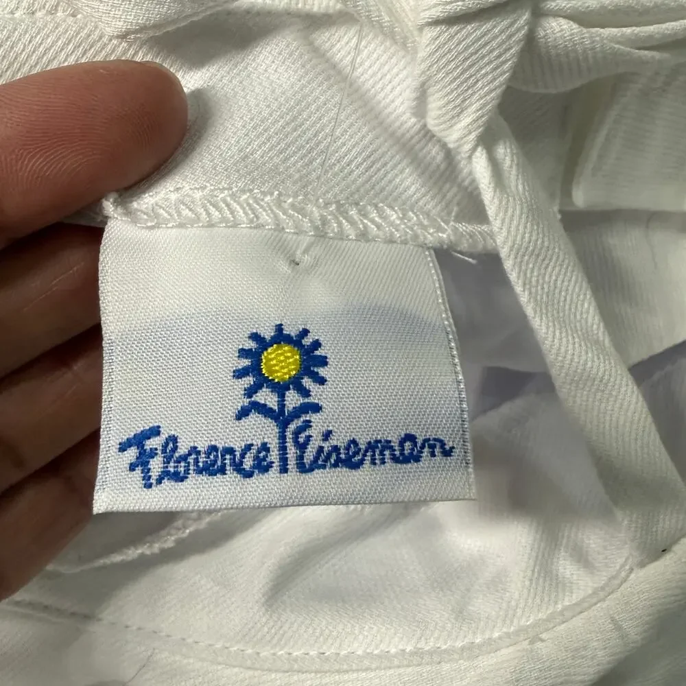 Florence Eiseman Finewale Pique Hat With Bow Trim 3-9month NEW